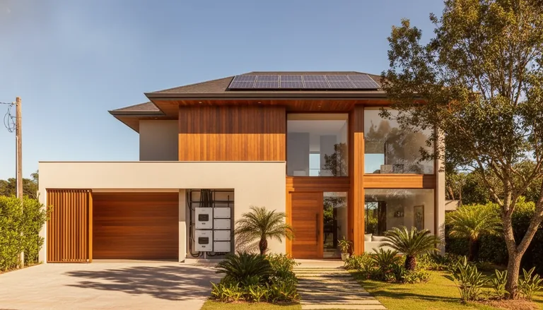 Representação ilustrativa de imóvel com energia solar: Off-grid